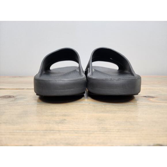 OOFOS OOahh Recovery Sandals Slide Black Open Toe Slip On Men\'s 11 Women\'s 13